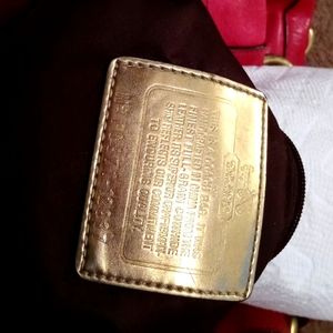 Vintage coach bag with wear and stains